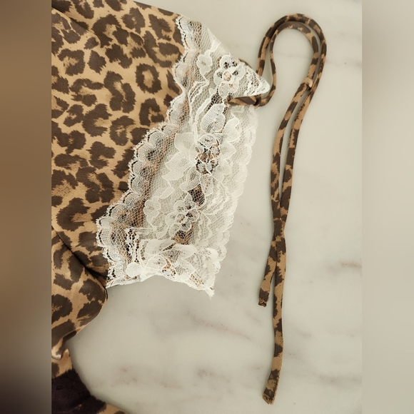 NWT Free People Jos Mini Dress Leopard and lace size small‎ - Picture 11 of 15